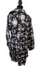 Nick & Mo 100% Polyester Print Black White Coat Size L - photo 2
