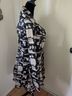 Nick & Mo 100% Polyester Print Black White Coat Size L - photo 4