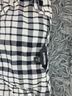 Express 100% Rayon Checkered-gingham Black White Button-Down Shirt Size S (petite) - photo 3