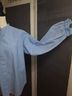 Adolfo 100% Cotton Blue Button-Down Shirt Size L - photo 5
