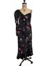 AMUR 100% Recycled Polyester Floral Black Cocktail Dress Size 6 - photo 1