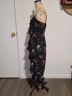 AMUR 100% Recycled Polyester Floral Black Cocktail Dress Size 6 - photo 9