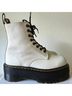 Dr. Martens 100% Leather Solid White Black Boots Size 9 - photo 4