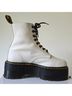 Dr. Martens 100% Leather Solid White Black Boots Size 9 - photo 6