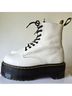 Dr. Martens 100% Leather Solid White Black Boots Size 9 - photo 10