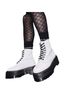 Dr. Martens 100% Leather Solid White Black Boots Size 9 - photo 1