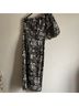 Rhode 100% Linen 100% Cotton Print Black White Cocktail Dress Size 4 - photo 7