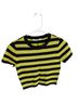 Alice + Olivia Stripes Black Green Short Sleeve Blouse Size XS - photo 1