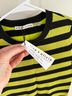 Alice + Olivia Stripes Black Green Short Sleeve Blouse Size XS - photo 3