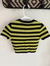 Alice + Olivia Stripes Black Green Short Sleeve Blouse Size XS - photo 5