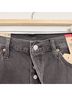 Levi's 100% Cotton Solid Black Denim Shorts Size 32 waist - photo 6