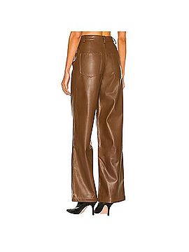 WeWoreWhat Danielle Bernstein Vegan Leather High Rise Dad Jean Casual Pants (view 2)