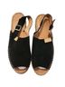 ALOHAS 100% Suede Black Sandals Size EU 38 - photo 2