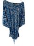 Effortless Style by citiknits Print Blue White Blouse Size M - photo 2