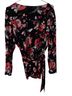 Mix It Floral Black Pink Red White Long Sleeve Blouse Size 1X - photo 2