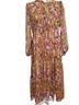 OPT 100% Polyester Floral Tan Pink Ivory Cocktail Dress Size L - photo 1