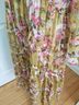OPT 100% Polyester Floral Tan Pink Ivory Cocktail Dress Size L - photo 14