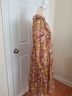 OPT 100% Polyester Floral Tan Pink Ivory Cocktail Dress Size L - photo 6