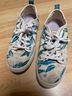 TOMS Floral Blue Pink Sneakers Size 8 - photo 5