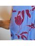 Thakoon Collective 58% Viscose 42% Rayon 100% Polyester Floral Blue Purple Romper Size 8 - photo 8