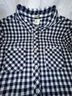 Levi's 100% Cotton Checkered-gingham Blue White Long Sleeve Button-Down Shirt Size M - photo 4