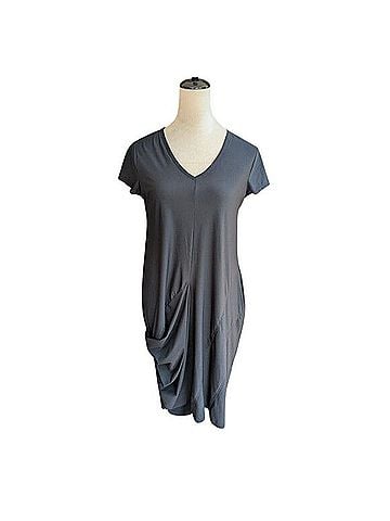 Lisa Bayne V-Neck Draped Dress Casual Dress (view 1)