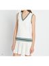 Tory Burch Solid White Green Casual Dress Size M - photo 6