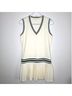 Tory Burch Solid White Green Casual Dress Size M - photo 4