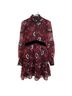 Ted Baker Jean 100% Polyester Floral Red Black Cocktail Dress Size 4 - photo 1