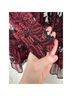 Ted Baker Jean 100% Polyester Floral Red Black Cocktail Dress Size 4 - photo 8