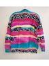 R13 100% Cotton Animal Print Graphic Orange Pink Teal Cardigan Size XS - photo 15