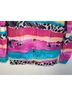 R13 100% Cotton Animal Print Graphic Orange Pink Teal Cardigan Size XS - photo 6