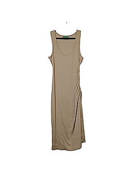 J.Crew Tan Ribbed Side Cinch Ruched Midi Tank Casual Dress (view 1)