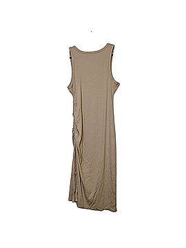 J.Crew Tan Ribbed Side Cinch Ruched Midi Tank Casual Dress (view 2)