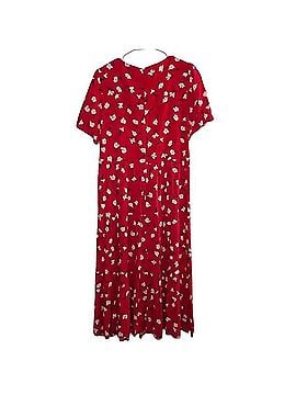 J.Crew Floral Puff Sleeve Tiered Cottagecore Midi Casual Dress (view 2)