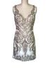 Alyce Designs 100% Polyester Gold Ivory Cocktail Dress Size 4 - photo 1