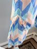 Roberta Roller Rabbit 100% Cotton Chevron-herringbone Multi Color Button-Down Shirt Size M - photo 4