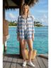 Roberta Roller Rabbit 100% Cotton Chevron-herringbone Multi Color Button-Down Shirt Size M - photo 6