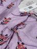 Rhode 100% Linen Floral Purple Short Sleeve Blouse Size L - photo 5