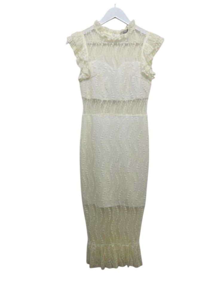lucy wang lace dress Buy Stunning Vintage 1970s Un Worn Lucy Wang Cream and Pink Lace and Net Maxi Dress / Alternative Wedding Dress Online in India