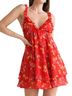 RUMORED 100% Polyester Floral Red Casual Dress Size M - photo 1