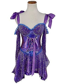 dress like a fairy Purple Elf Fantasy Dress - Golden Rome Greek Goddess - Fairy Evening Dress main image 1