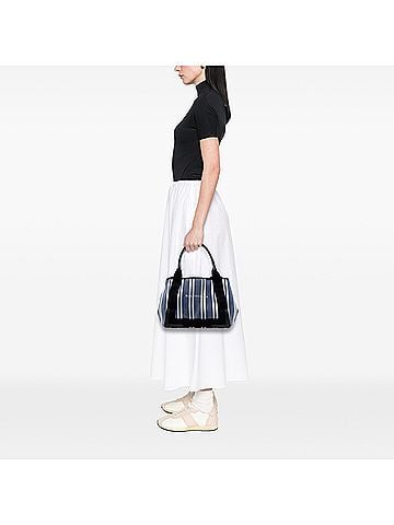 Balenciaga Canvas Striped Navy Cabas S (view 2)