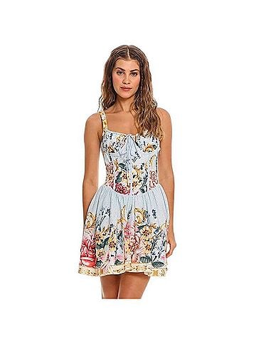 Agua Bendita Spring Corset Mini Cocktail Dress (view 1)
