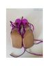 Schutz 100% Leather Print Purple Sandals Size 9 - photo 8