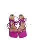 Schutz 100% Leather Print Purple Sandals Size 9 - photo 2