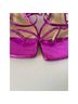 Schutz 100% Leather Print Purple Sandals Size 9 - photo 4
