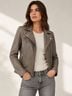 IRO 100% Leather Solid Brown Leather Jacket Size 6 - photo 4
