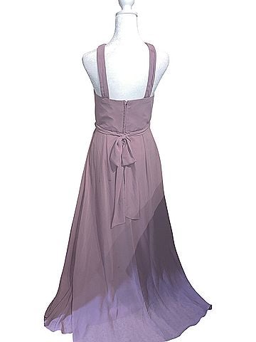 Kennedy Blue Mauve Pink Bridesmaid Dress Halter High Neck Maxi Gown Cocktail Dress (view 2)