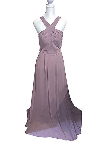 Kennedy Blue Mauve Pink Bridesmaid Dress Halter High Neck Maxi Gown Cocktail Dress (view 1)